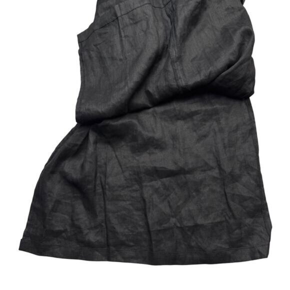 NWT DISSH Not My Time Black Linen Midi Dress Size 6 - Picture 6 of 6